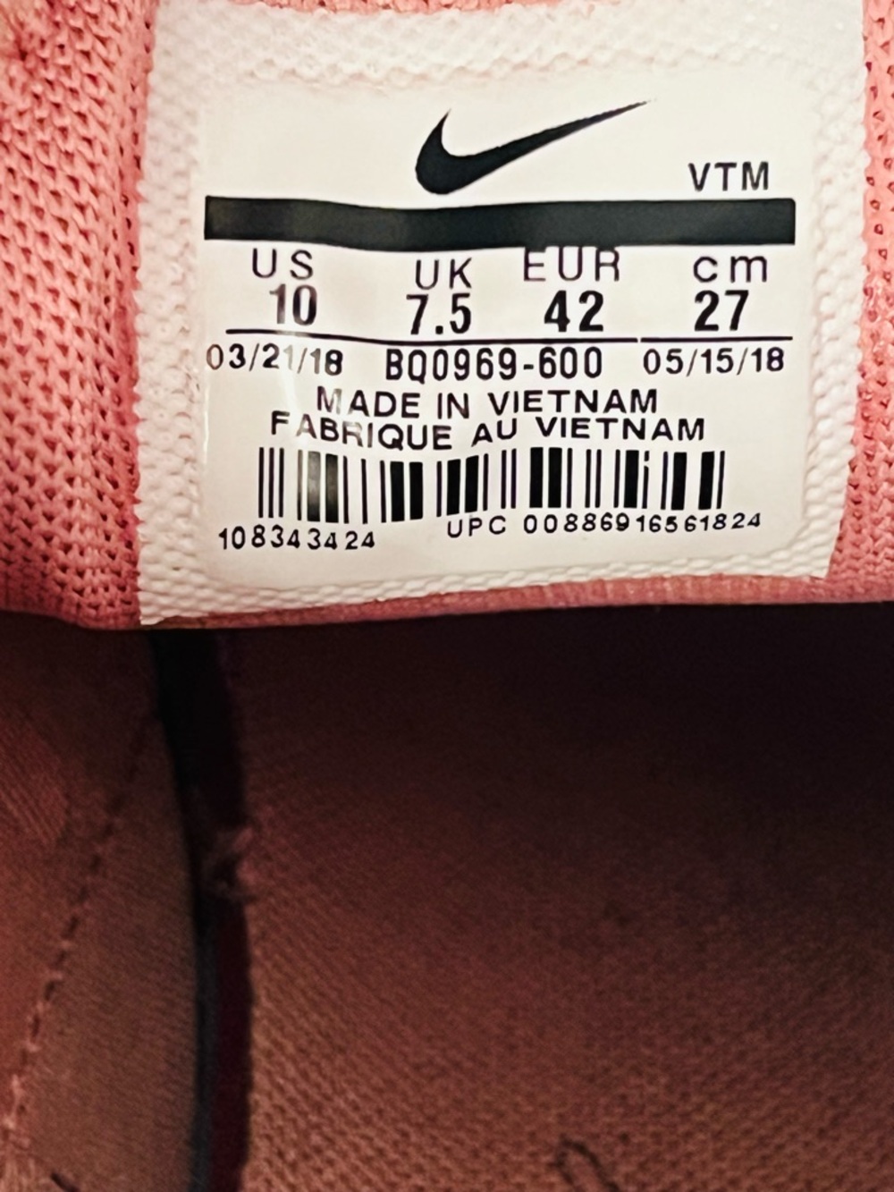 Nike Air Max 270 Rust Pink Running Women Sneakers BQ0969-600 - Sz 10 EUC - Picture 15 of 15